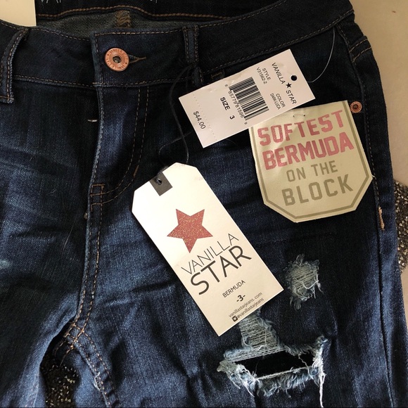 NWT Vanilla Star Softest Bermuda Denim shorts! - Picture 2 of 5